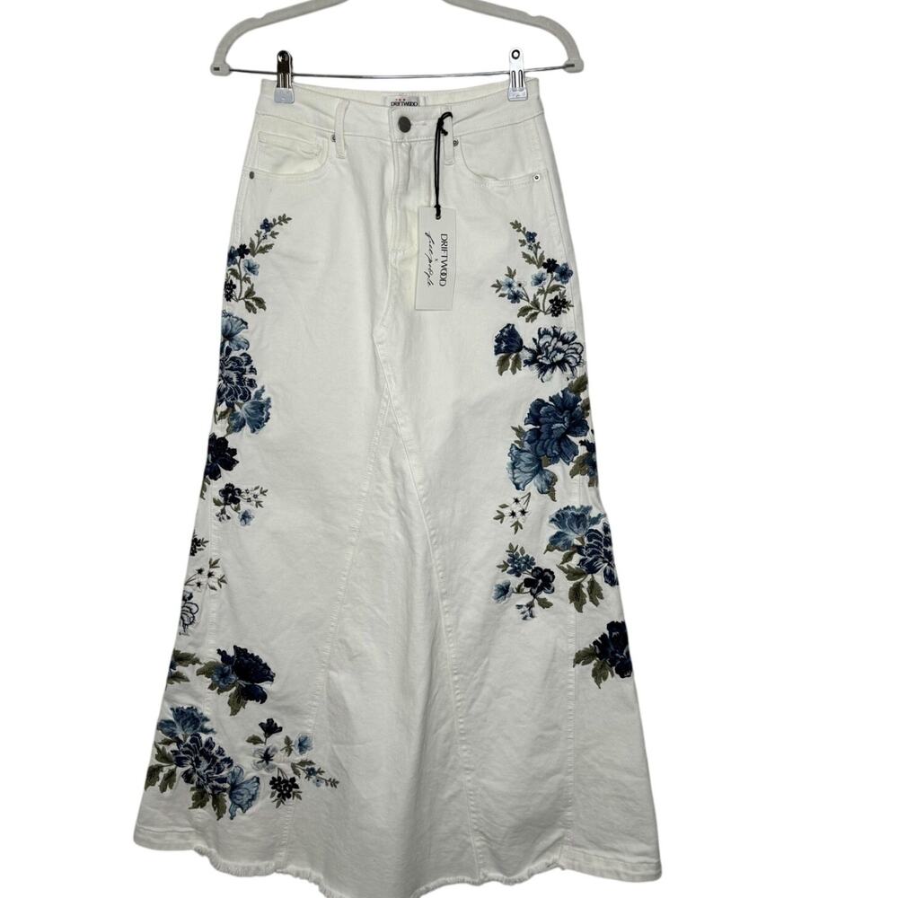 Driftwood x Free People Bluebell Fleur Denim Skirt‎